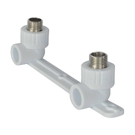 Планка PP-R бел монтаж Дн25х1/2" НР Ру25 п/смесит РосТурПласт 10704