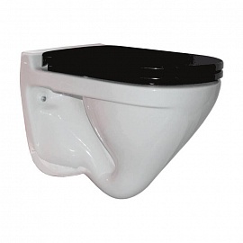 Унитаз подвесной Attica Black г/вып в/к микр черн Sanita Luxe ATCSLWH0110