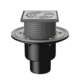 Трап рег верт/вып сух/затв Дн50/75/110 нерж/реш 125х125мм Fachmann 04.020