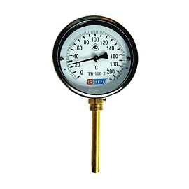 Термометр биметалл ТБ-100-2 160С Дк100 L=40 G1/2" радиал Метер