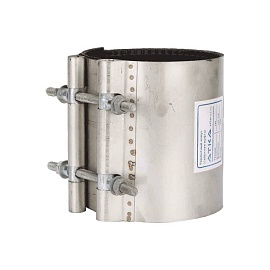 Хомут ремонтный нерж Ду80 1/стор L=300-330мм