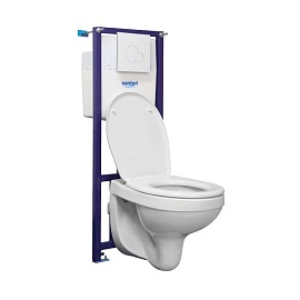 Система инсталл Альфакомфорт в/к инсталл+кнопка+унитаз+сид Santeri 1.3816.4.S00.00B.2