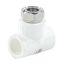 Тройник PP-R бел комб Дн20х3/4" нак/г РосТурПласт 14270