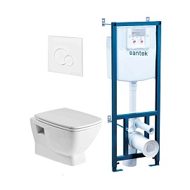Система инсталл Нео rimless в/к инсталл+кнопка+унитаз+сид Сантек 1.WH50.1.758