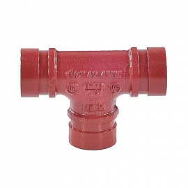 Тройник корот п/муфту XGQT03 Ду125(Дн133) грувлок LEDE